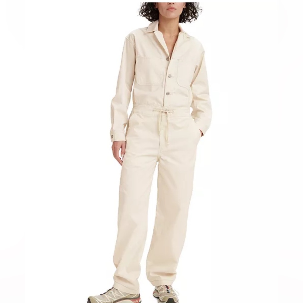 Levi's Women's Small Cotton Cargo Long-Sleeve Jumpsuit